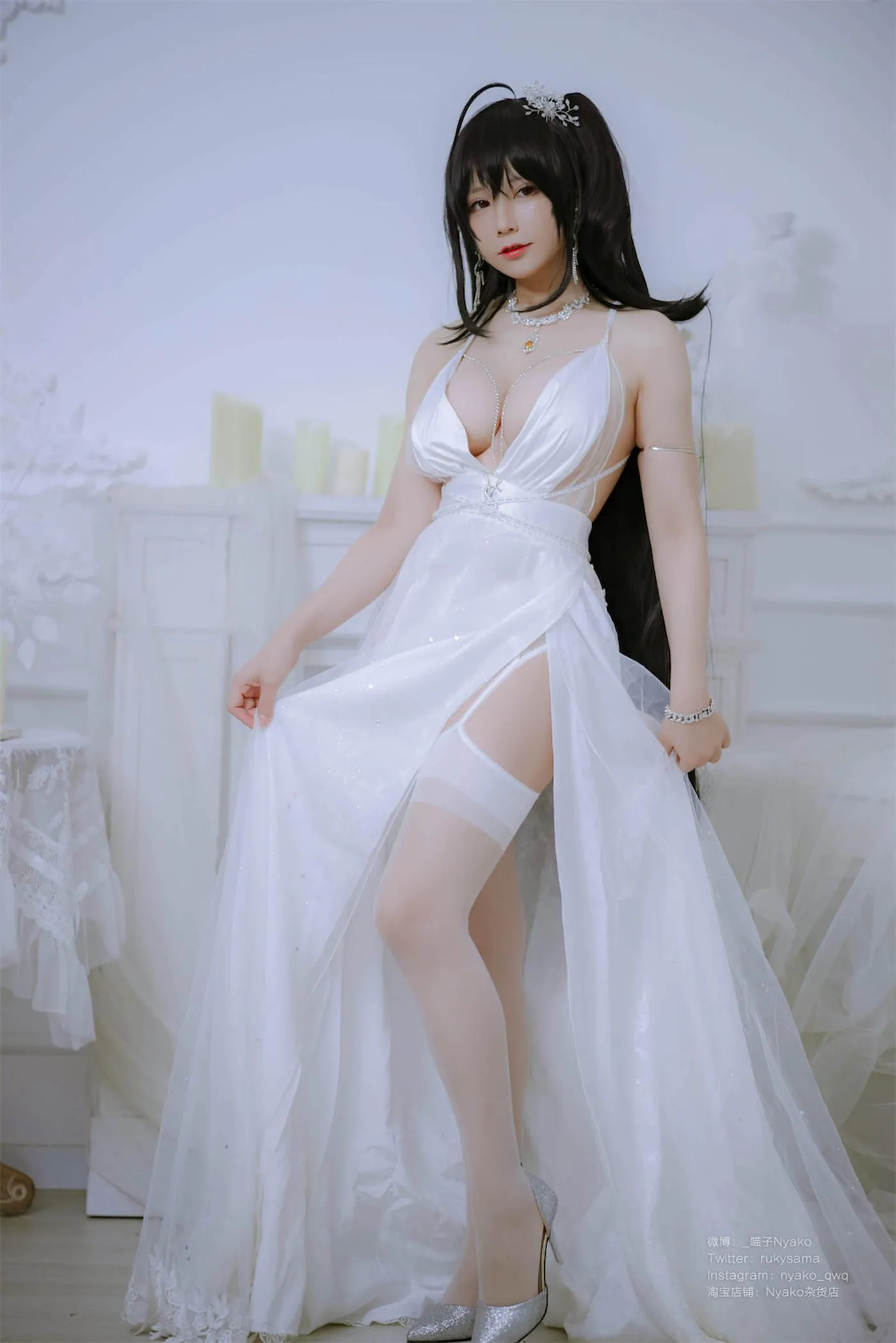 Nyako喵子 – NO.40 大凤纯白婚纱 [65P]插图5